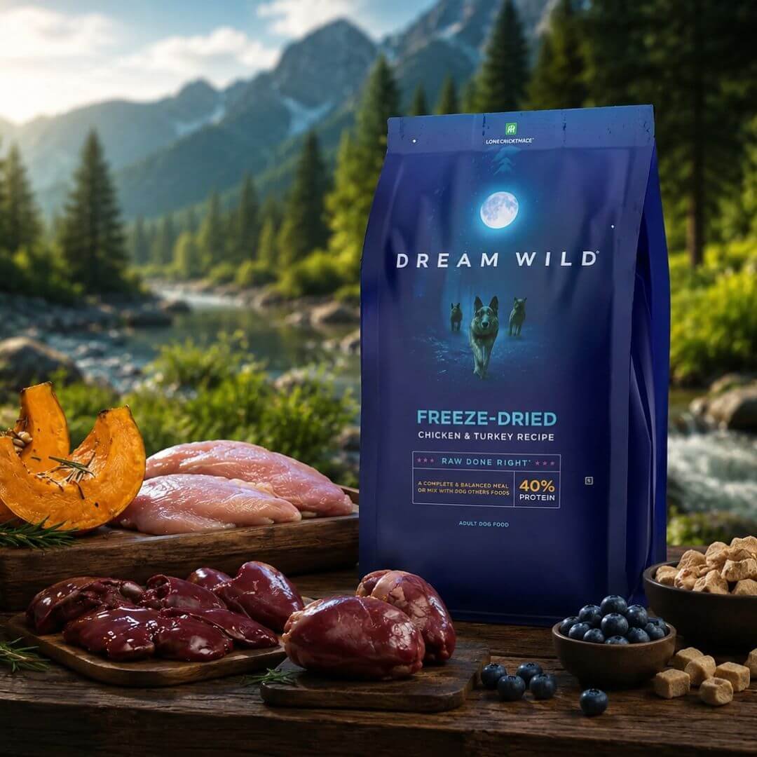 Dream Wild Freeze-Dried Chicken & Turkey Recipe Adult Dog Food