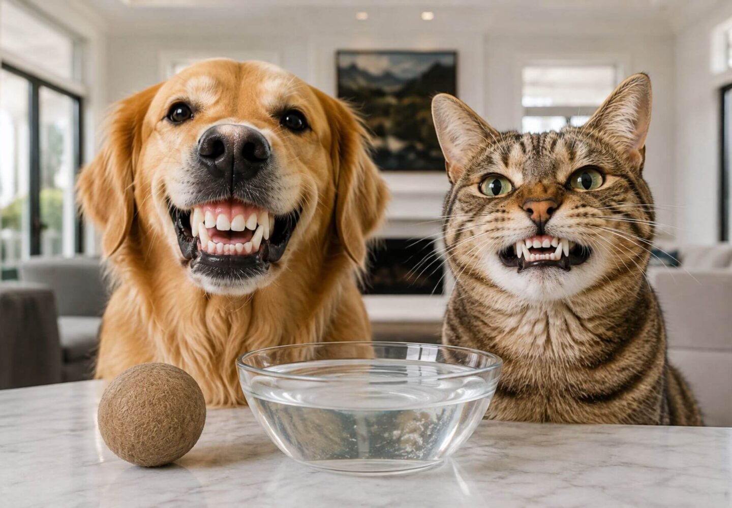 Bee Clear dental hygiene secret for pets with clean shiny teeth